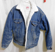 Levis Sherpa Lined Denim Jacket 40" chest USA Made 90's vintage