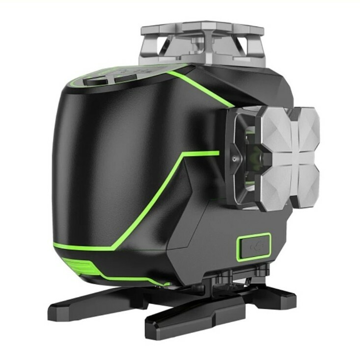 Huepar S04CG Green 4D 360 Laser Level Kit with Bluetooth & LP36 Telescopic Pole