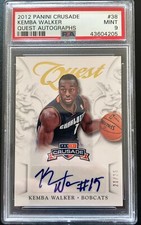 2012 Kemba Walker RC Rookie AUTO 21/25 Panini Crusade Quest Gold #38 PSA 9