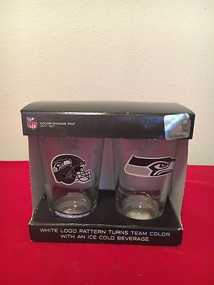 SEATTLE SEAHAWKS GLASSES NFL COLOR CHANGE PINT GIFT SET | eBay