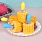 <!--F#f_0-->2PCS Round BBQ Prongs Stainless Steel Dessert Cake Fork Simplicity Corn Forks<!--F/-->