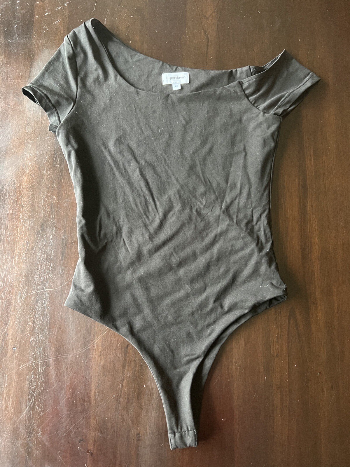 Revolve Superdown Asymmetrical Neckline Black Bod… - image 1