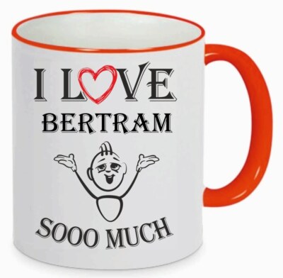 Kaffetasse I Love Bertram so Much Kaffee Becher Tasse Liebe Rot 110157