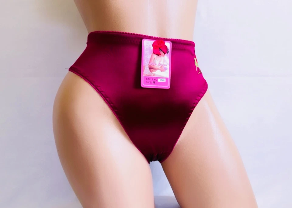 Women Briefs Lot 3, 6 Or 12 Bikini High cut Panties Undies Satin Silky Cool 3123 - Image 4 of 4