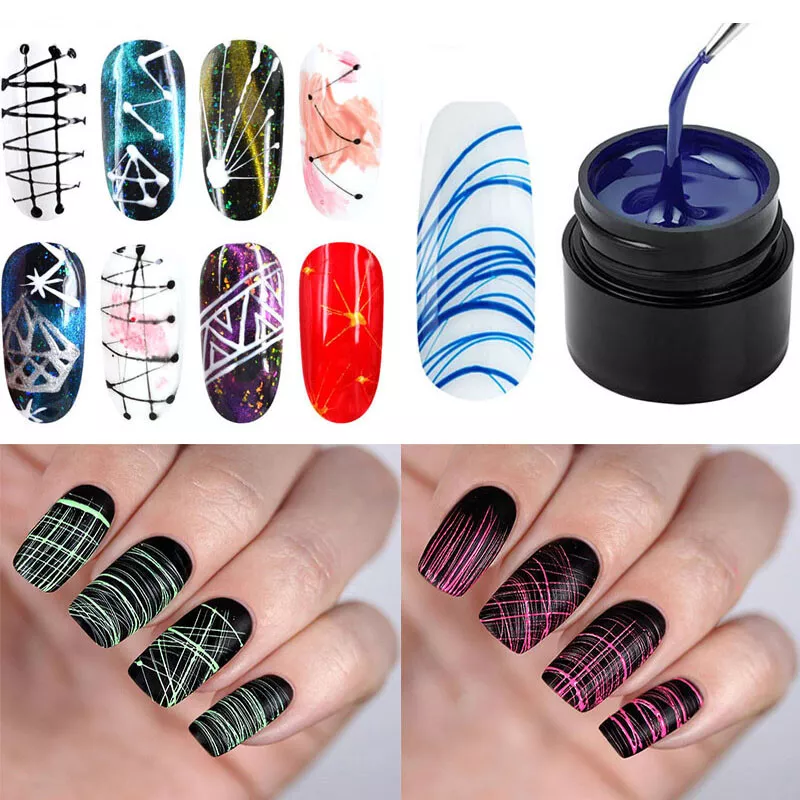 Buy D.B.Z. ® Gold Spider Gel Polish Kit Nail Spider Gel Paint For Nail Art  Polish Thin Brush Spider Uv Led Nail Polish Drawing Painting Black White Gel  Nail Polish Kit Online