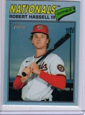 2026 Topps Heritage #50 Robert Hassell III Chrome Refractor - Nationals