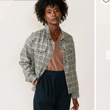 Able Gianna Plaid Shirt Jacket - Size M