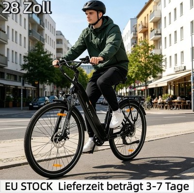 28'' Elektrofahrrad 250W 36V 18AH Cityräder E-Bike Bis 120KM 7-Gang TTGO C3 SE