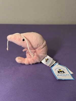 NEU Jellycat sensationelle Garnelen Brandneu mit Etikett Fisch Ozean Leben Garnelen lustiges Plüschtier Stofftier