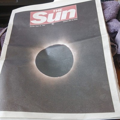 VINTAGE - THE SUN - 12. August 1999 - HISTORIC ECLIPSE EDITION