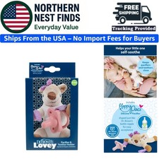 Newborn Essential: Deer Lovey Pacifier Holder with Silicone HappyPaci - 0-6m