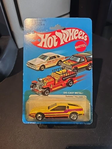 Vintage 1979 Hot Wheels Turismo #1694 Blackwall Yellow/Purple Malaysia Base