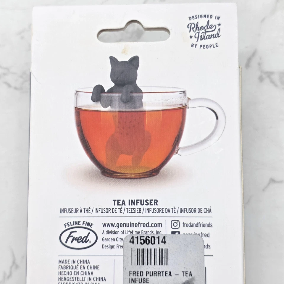 Fred Purr Té en Forma de Gato Infusor de Té Colador Escarpado Gadget de Regalo NUEVO en Caja Foto 2 de 3