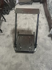 Black Metal Steering Wheel Stand for Racing Wheel and Pedal Mount