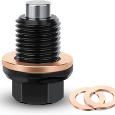 M14 x 1.5 Magnetic Oil Drain Plug T6 Aviation Aluminum with Crush Washer Gasket