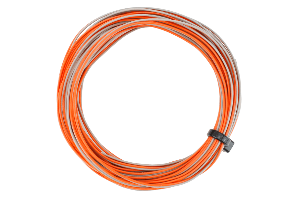 DCC Concepts DCW-32OGT Twin Decoder Wire 6 Metre (32g) Orange/Grey
