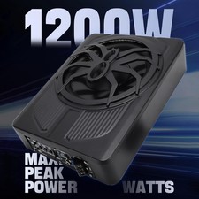 1200W Car Subwoofer 10" 12V Slim Under Seat Powered Car Subwoofer for Car Truck