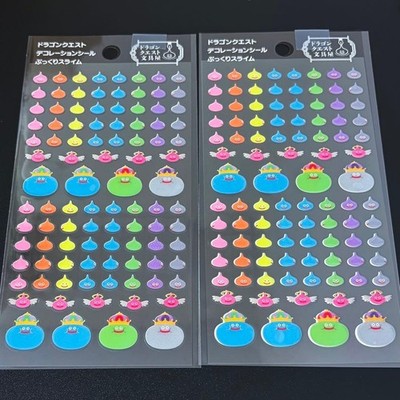 Dragon Quest Pukuri Slime Deco Stickers 2Sheet Set, Squenix Official,