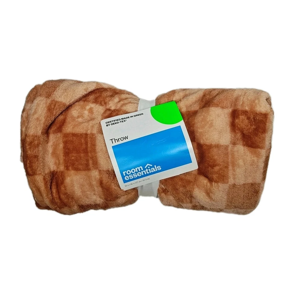 Cerla Sherpa Holiday Plaid Felpa Marrón Cuadros 3 Mantas 50/60" Nuevo Foto 4 de 4