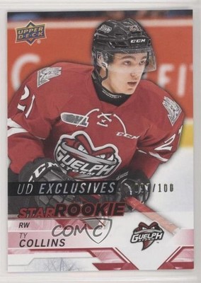 2018-19 Upper Deck CHL Star Rookies Exclusives 97/100 Ty Collins #396 01ks