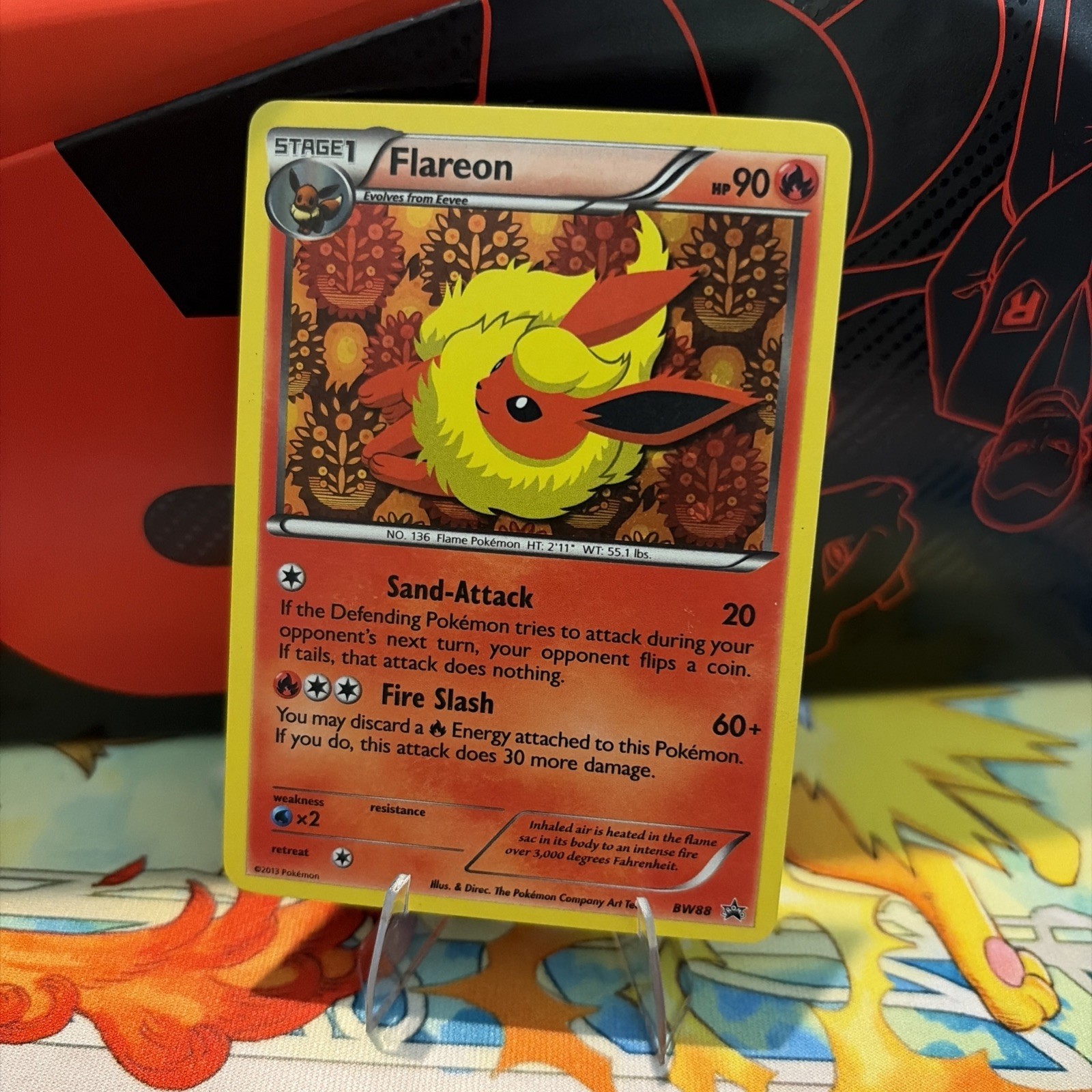 Flareon BW88 Black Star Promo Holo Rare 2013 Pokemon Card Black & White