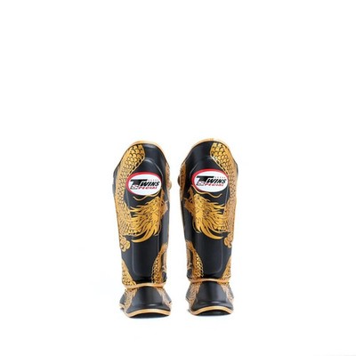 Twins Special (FSGL10-49) ''DRAGON'' Leather Shin Guard High Quality Kneepad
