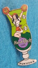 FUKUOKA BASEBALL SERVER CHEERLEADER GIRL HURRICANE GLASS 2003 Hard Rock Cafe PIN