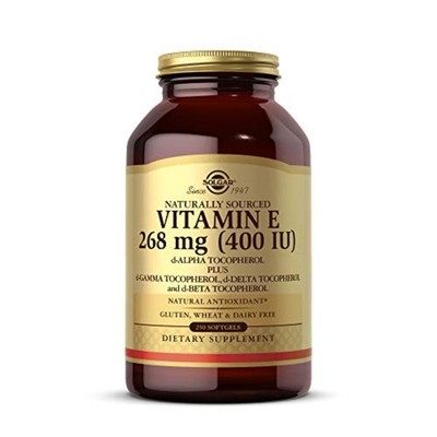 Solgar Vitamin E 268 mg 400 IU, 250 Mixed Softgels - Natural Antioxidant, Skin