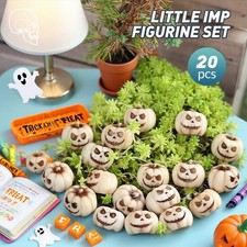 20X Mini Small Pumpkin Skeleton Head Mini Skulls Halloween Decor For Home Garden