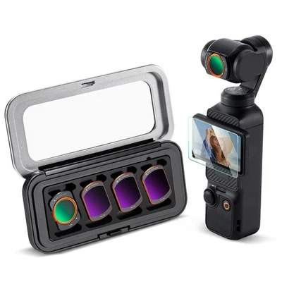 K&F CONCEPT 4 Packs Magnetic Filterset CPL+ND16+64+256 for DJI Osmo Pocket 3/4 - Image 1 of 4