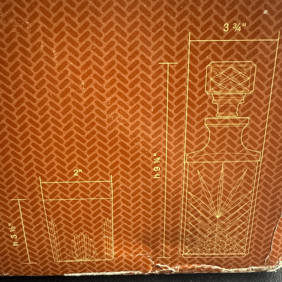 Новый James Scott стекла 7 предметов виски комплект итальянский ручной графин и 6 стаканов - Изображение 4 из 4