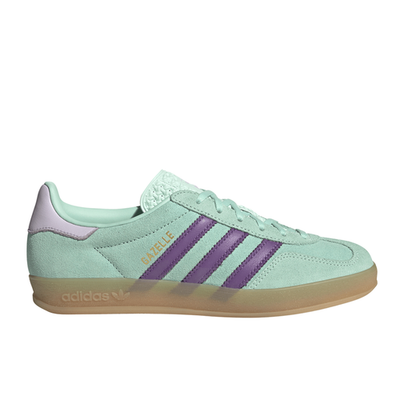 Size 9.5 - Adidas Gazelle Indoor Clear Mint Active Purple W for