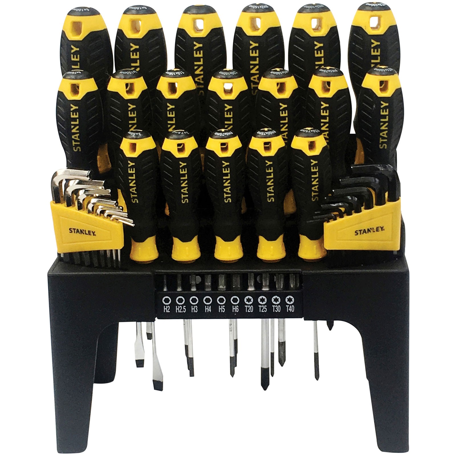 Stanley Screwdriver Set in Rack, 44 Piece SL/PH/PZ/TX