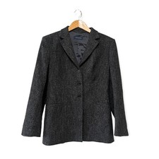 Piazza Sempione Blazer Size US 8 IT 44 Gray Wool Blend Made in Italy