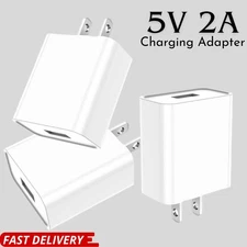 1-3X 5V 2A USB Port Jack Wall Charger Block 5 Volt 2 Amp AC to DC Power Adapter