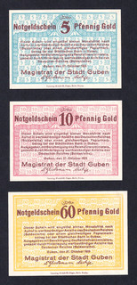 Guben 5 10 60 Pfennig 27.10.1923
