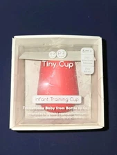 Ezpz Tiny Cup Infant Training Cup Red BPA Free Silicone 2 Oz EUC In Box