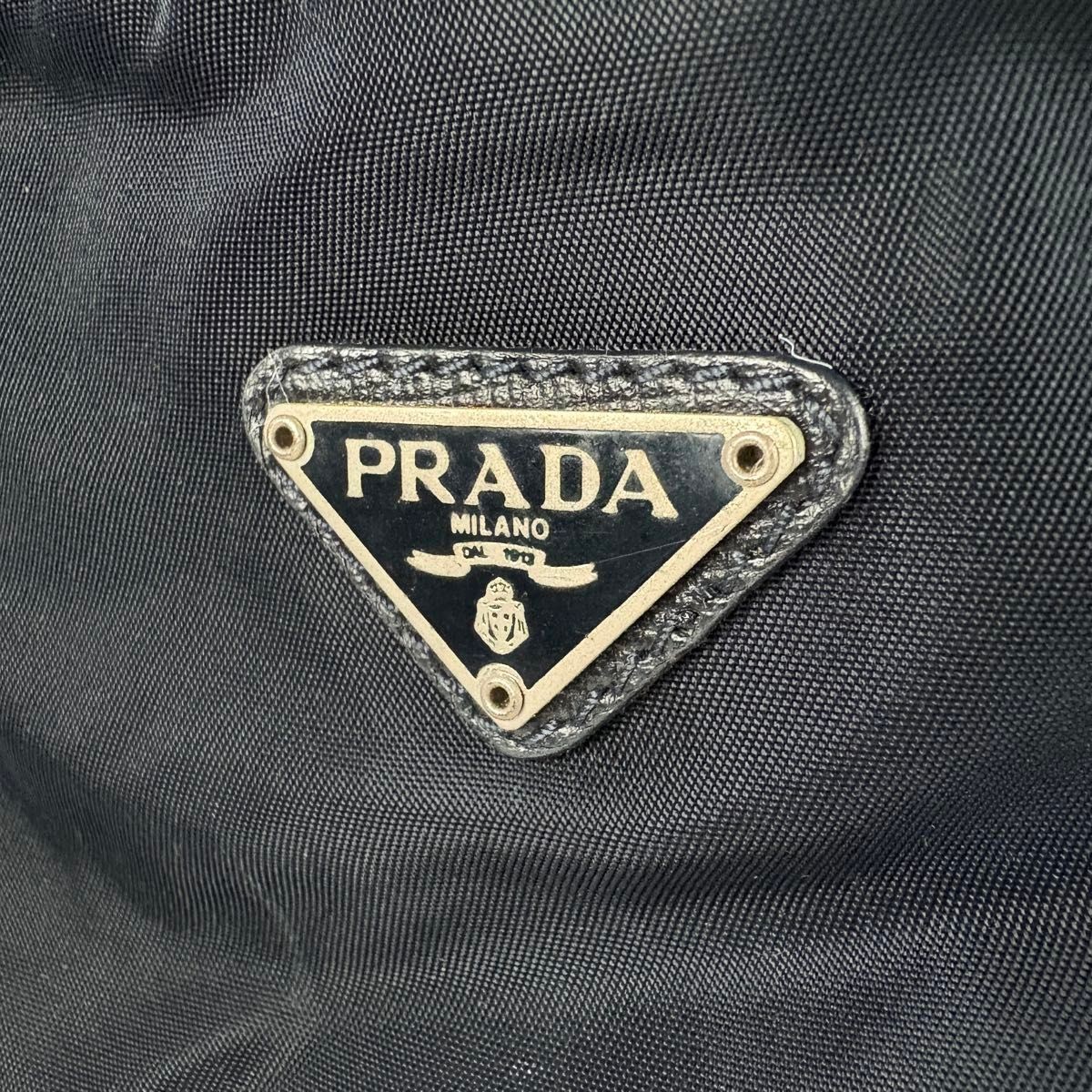 PRADA backpack tessuto nylon triangular logo navy… - image 2