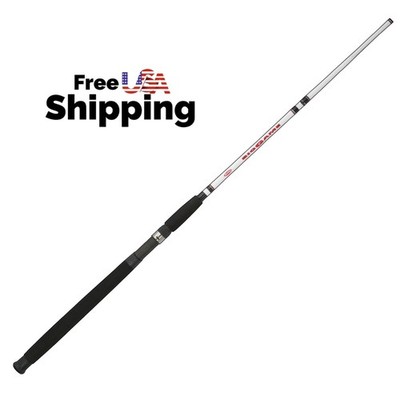 7 Ft Medium Heavy Casting Rod 2 Piece Fiberglass Big Game Fishing Pole Fast