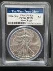 2014-W First Strike Silver Eagle MS70 PCGS ASE MS 70 $1 WEST POINT MINT