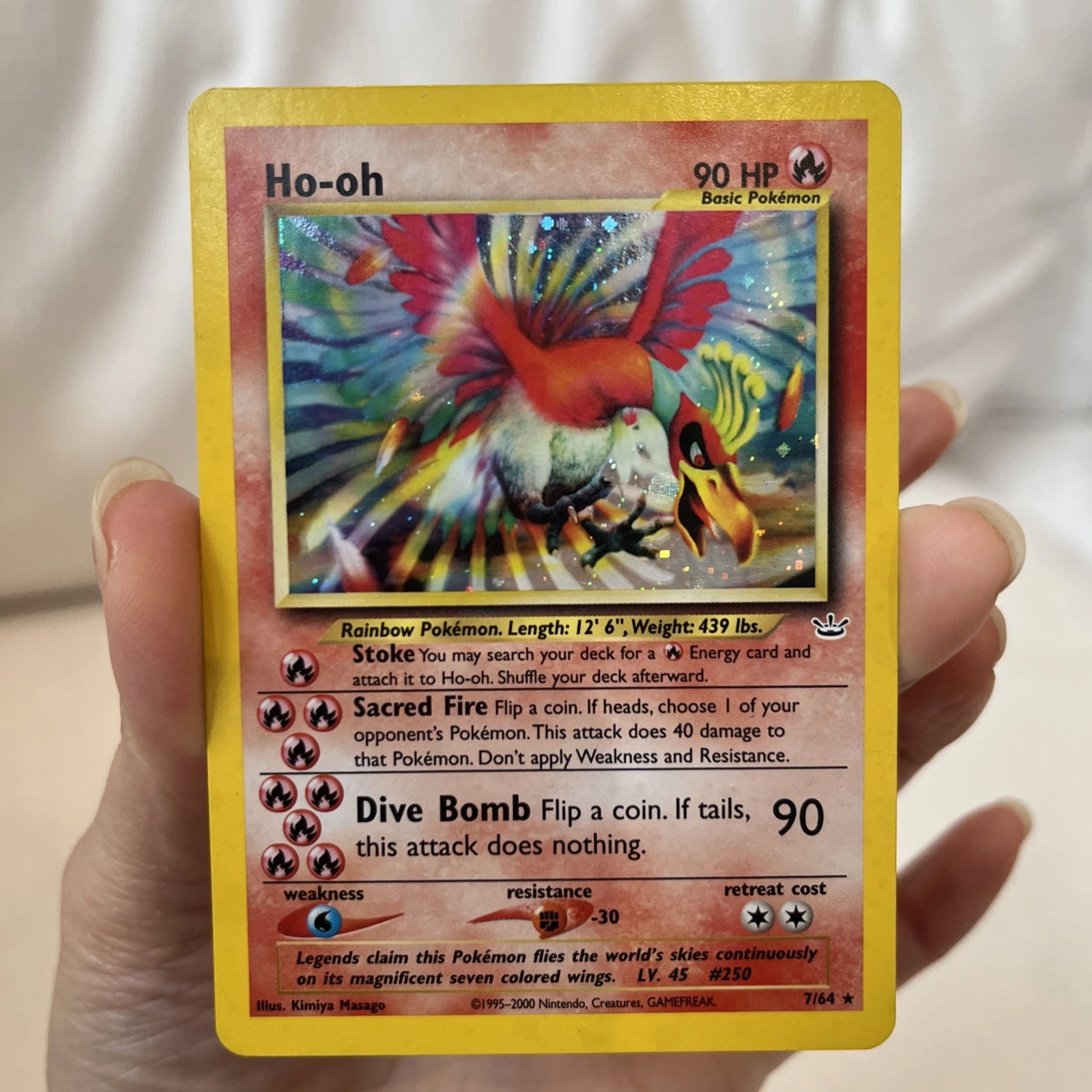 Pokémon TCG Legendary Ho-Oh 7/64 Neo Revelation Holo Rare