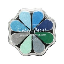 Petal Stamp Ink Pad, 4.3 Inch Washable Craft Stamps Inkpad, Winter Scenery