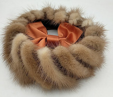 Vintage 1940's / 50s Union Made Spiral Mink Fur Hat Headband Gene Doris No Label