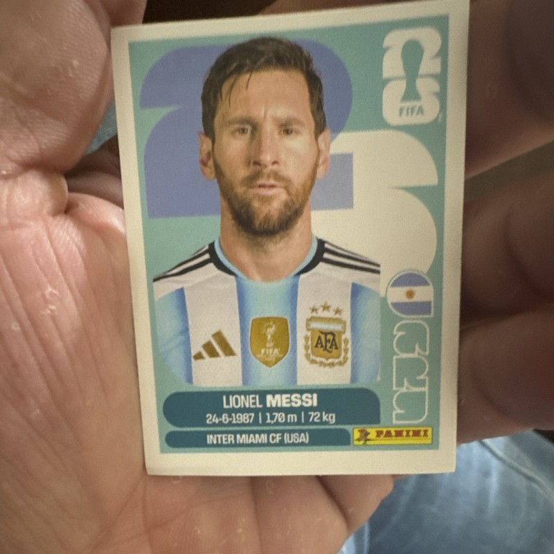 Panini FIFA World Cup 2026 Lionel Messi ARG 17 Player Portrait Soccer Sticker