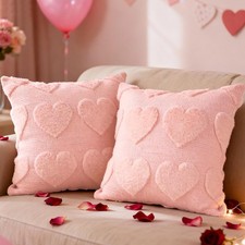 Valentines Day Throw Pillow Covers 18x18 inch Set of 2, Valentine Decoration ...