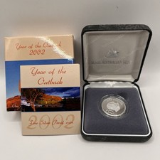2002 One Dollar $1 Fine Silver Proof Coin - Year of the Outback - RAM Case