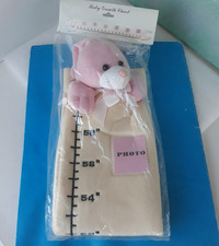 Emily Toys  Baby Fabric Growth Height Chart w/Photo Slots Wall Decor Bunny New