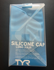 TYR Silicone Long Hair Swim Cap Blue LCSL MPN LCSL 420BLUE E-AD