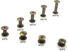 Chicago Screws Assorted Kit 110 Sets 8 Sizes of Round Head Stud Leather Screw...
