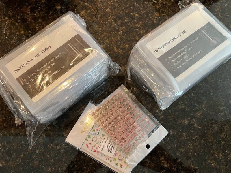 Huge Lot Of Polygel Nail Forms and Nail Stickers - All Brand New!￼